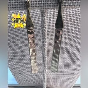 NWT. Muted Stamped Gokd Earrings